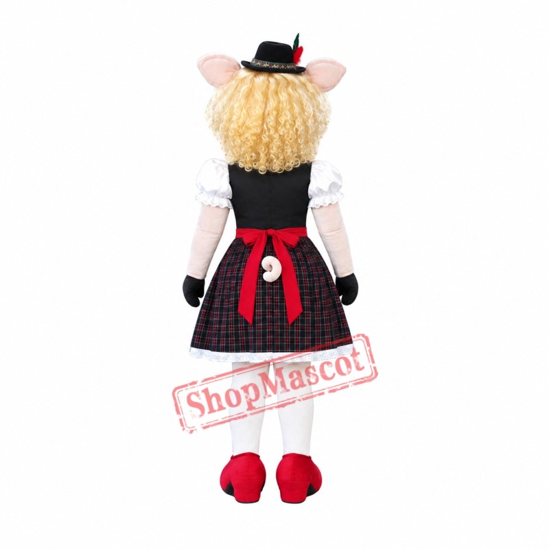 Fashionable Pig Mascot Costume Fashionable Pig Mascot Costume