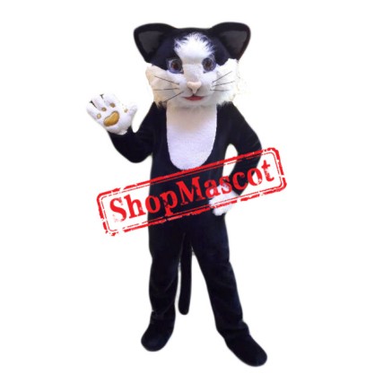 Best Quality Black White Cat Mascot Costume