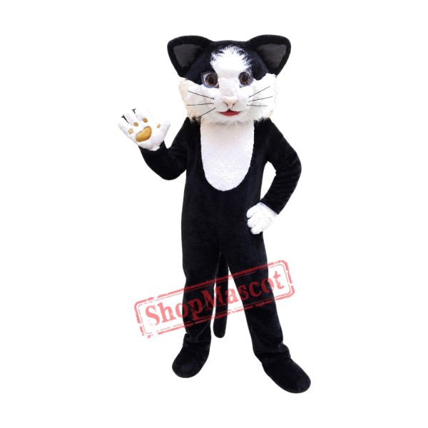 Best Quality Black White Cat Mascot Costume