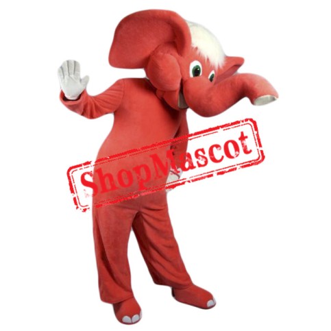 Top Quality Red Elephant Mascot Costume