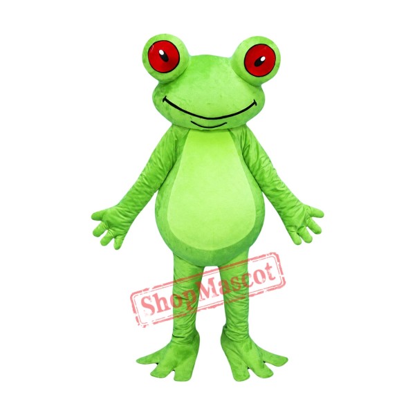 Smiling Lightweight Frog Mascot Costume