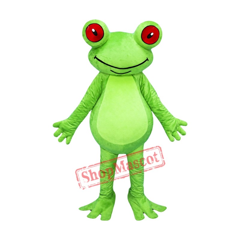 Smiling Lightweight Frog Mascot Costume Smiling Lightweight Frog Mascot Costume