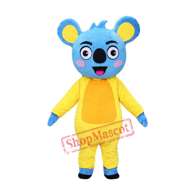 Happy Blue Koala Mascot Costume