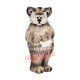 Grey Furry Cat Mascot Costume