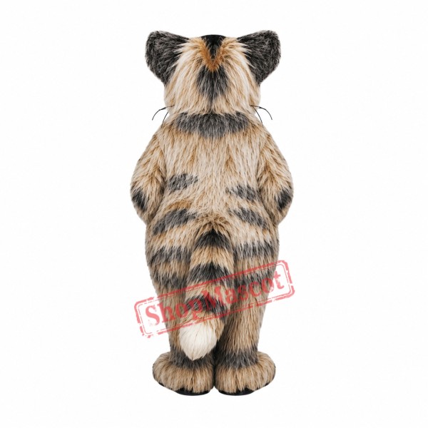 Grey Furry Cat Mascot Costume