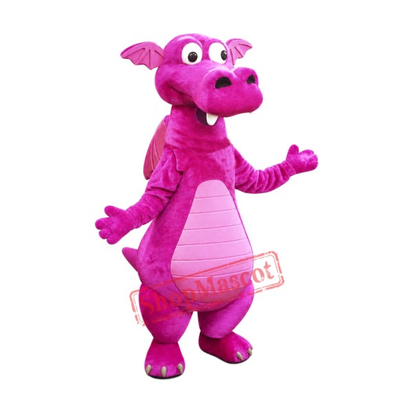 Pink Dragon Mascot Costume Pink Dragon Mascot Costume