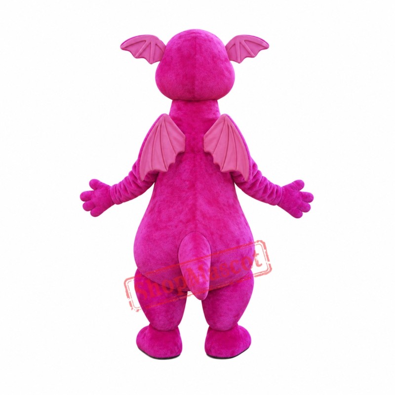 Pink Dragon Mascot Costume Pink Dragon Mascot Costume
