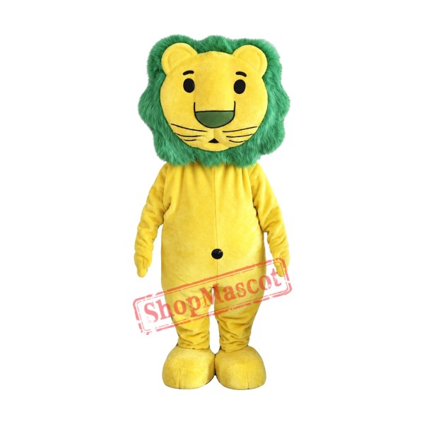Green Hair Lion Mascot Costume