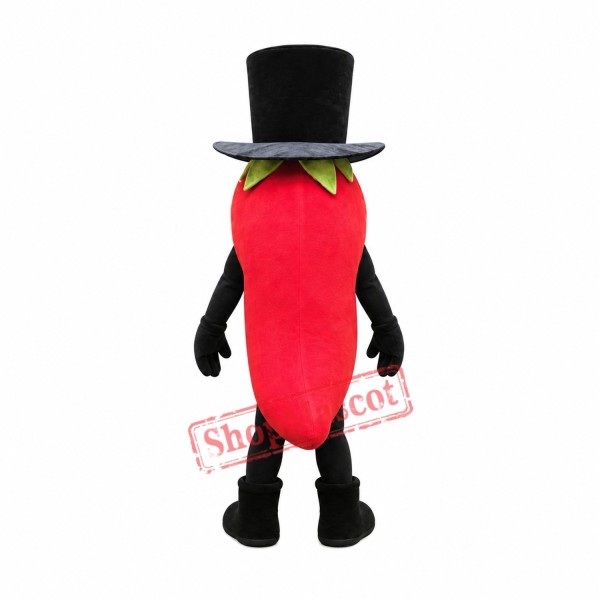 Happy Lightweight Chili Pepper Mascot Costume