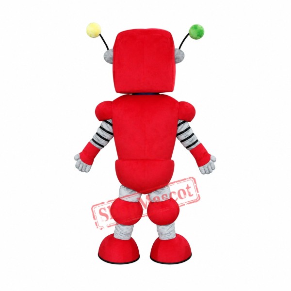 Red Robot Mascot Costume Red Robot Mascot Costume