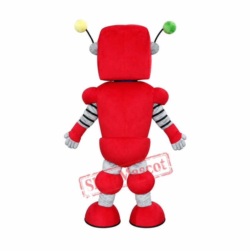 Red Robot Mascot Costume Red Robot Mascot Costume