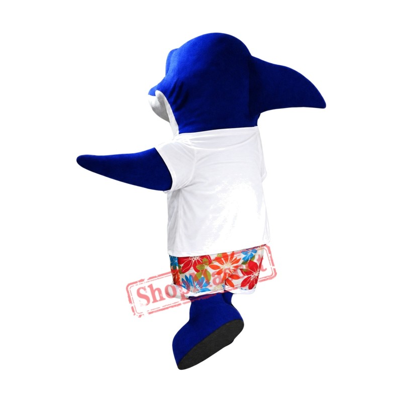 Cute Blue Shark Mascot Costume Cute Blue Shark Mascot Costume