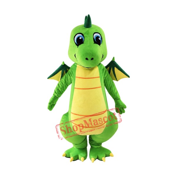 Top Quality Lightweight Green Dragon Mascot Costume