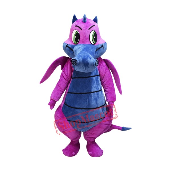 Pink & Grey Dragon Mascot Costume
