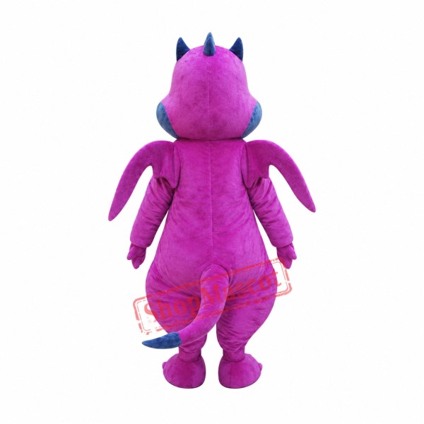 Pink & Grey Dragon Mascot Costume Pink & Grey Dragon Mascot Costume