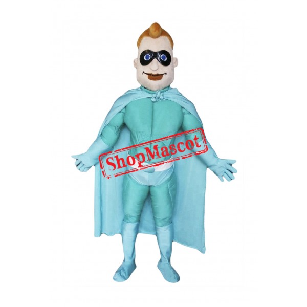 Green Superhero Mascot Costume