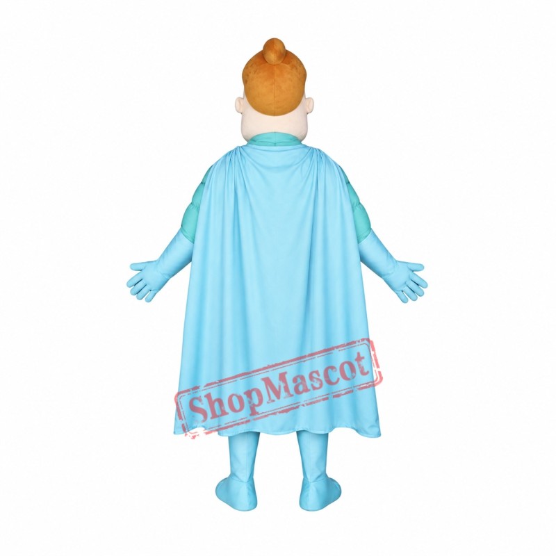 Green Superhero Mascot Costume Green Superhero Mascot Costume