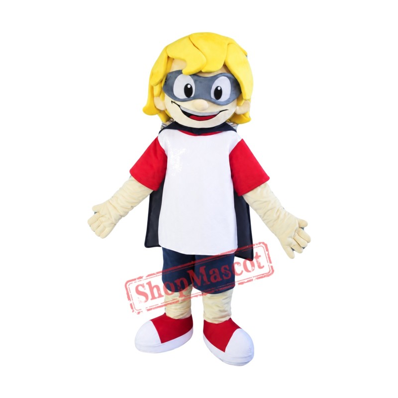 Yellow Hair Boy Mascot Costume