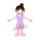 Cute Purple Dress Girl Mascot Costume Cute Purple Dress Girl Mascot Costume