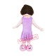 Cute Purple Dress Girl Mascot Costume Cute Purple Dress Girl Mascot Costume