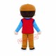 Brown Hat Boy Mascot Costume Brown Hat Boy Mascot Costume