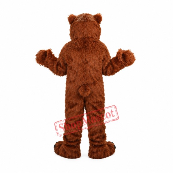 Long Hair Plush Grizzly Bear Mascot Costume Long Hair Plush Grizzly Bear Mascot Costume
