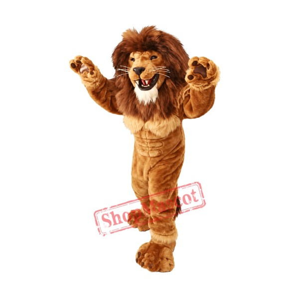 Friendly Lion Mascot Costume Power Lion Costume for Adult