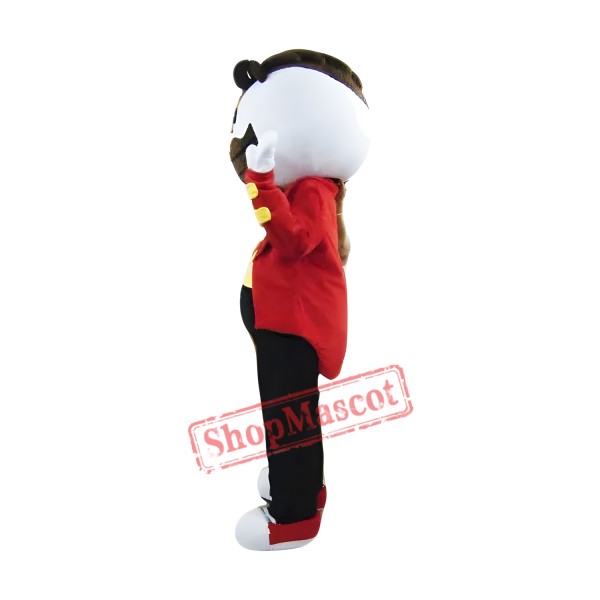 Long Brown Beard Boy Mascot Costume Long Brown Beard Boy Mascot Costume