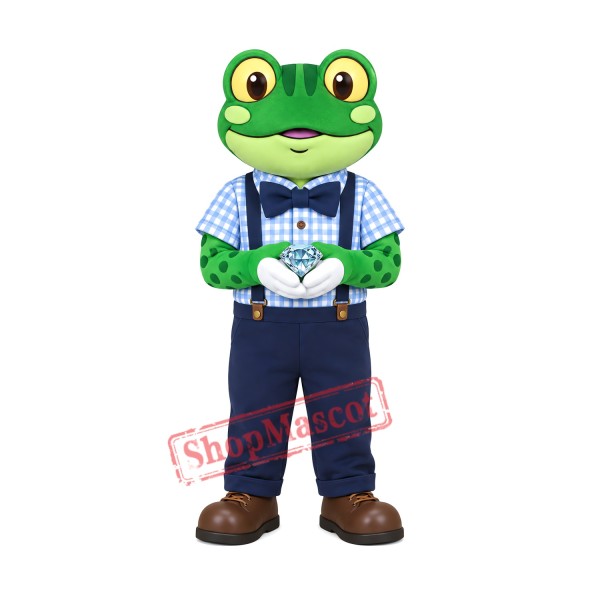 Cartoon Gentle Suspenders Frog Mascot Costume Free Shipping Cartoon Gentle Suspenders Frog Mascot Costume Free Shipping