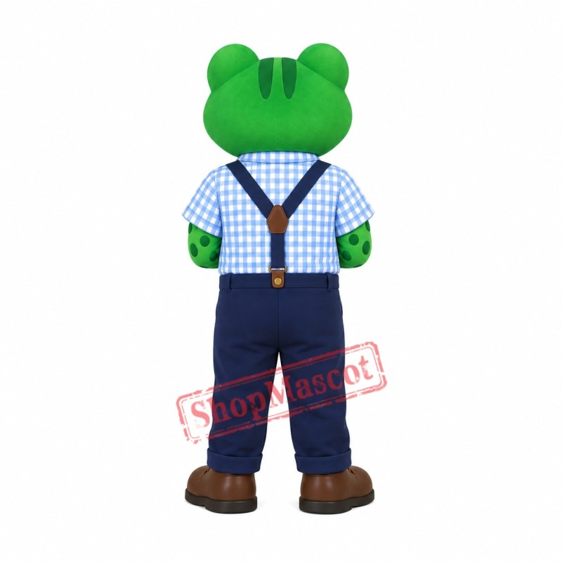 Cartoon Gentle Suspenders Frog Mascot Costume Free Shipping Cartoon Gentle Suspenders Frog Mascot Costume Free Shipping