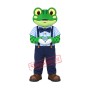 Cartoon Gentle Suspenders Frog Mascot Costume Free Shipping