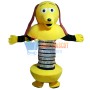 Yellow Cartoon Robot Dog Mascot Costume