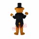 Bear in Black Suit Mascot Adult Costume Bear in Black Suit Mascot Adult Costume