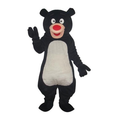 Black Blue Bear Mascot Adult Costume