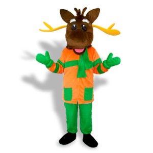 Christmas Deer Adult Mascot Costume Free Shipping