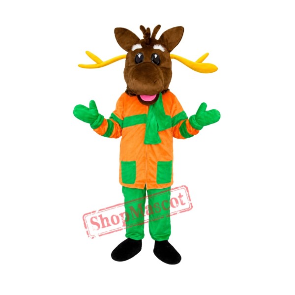 Christmas Deer Adult Mascot Costume Free Shipping