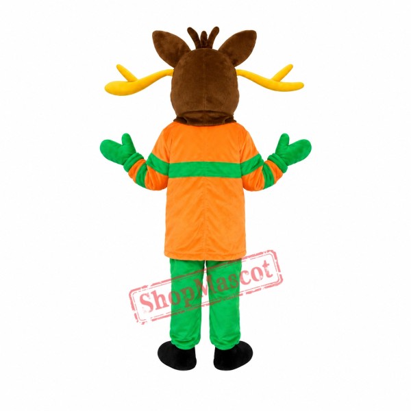 Christmas Deer Adult Mascot Costume Free Shipping Christmas Deer Adult Mascot Costume Free Shipping