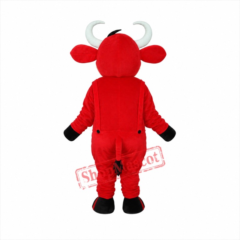 2nd Version Red Cow Mascot Adult Costume Free Shipping