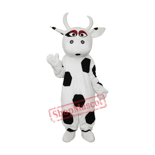 Big Black Dot Cow Mascot Adult Costume Free Shipping