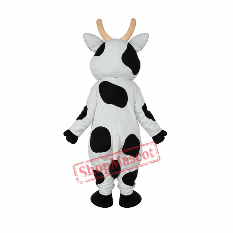 Black Dot Cow Mascot Adult Costume Free Shipping