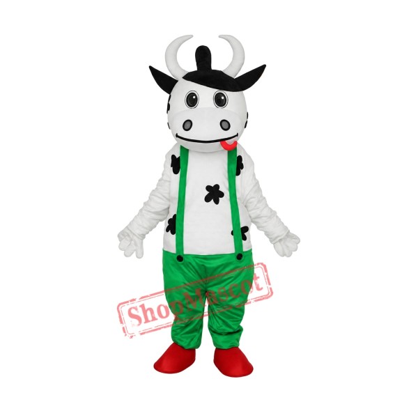 Cow in Green Overall Mascot Adult Costume Free Shipping Cow in Green Overall Mascot Adult Costume Free Shipping