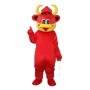 Yellow Mouse Red Cow Mascot Adult Costume Free Shipping