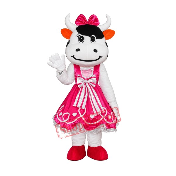 Pink Cattle Mascot Costume Free Shipping