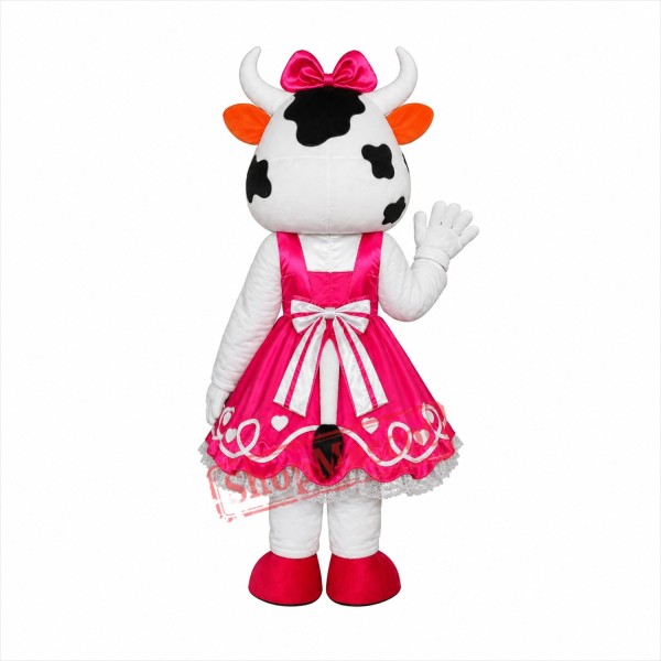 Pink Cattle Mascot Costume Free Shipping