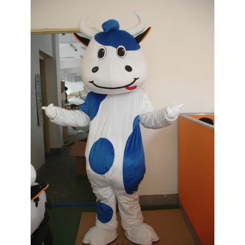 Blue Cattle Mascot Costume Free Shipping
