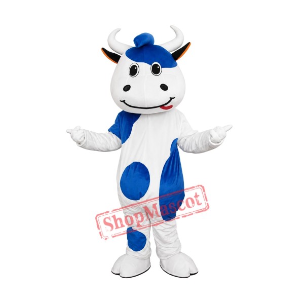 Blue Cattle Mascot Costume Free Shipping