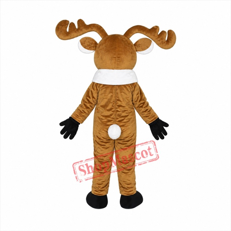 Red Nose Deer Mascot Costume Adult Deer Costume Free Shipping Red Nose Deer Mascot Costume Adult Deer Costume Free Shipping