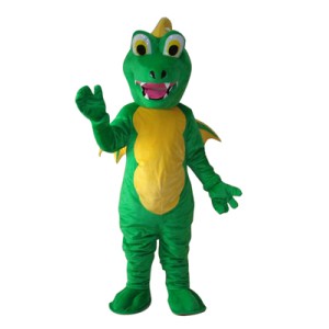 Big Mouth Thorn Green Dinosaur Mascot Adult Costume Free Shipping