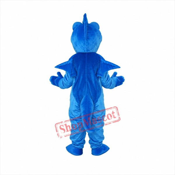 Blue Thorn Dragon Mascot Adult Costume Free Shipping