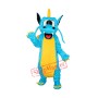 Blue Yellow Serrated Teeth Dragon Mascot Adult Costume Free Shipping